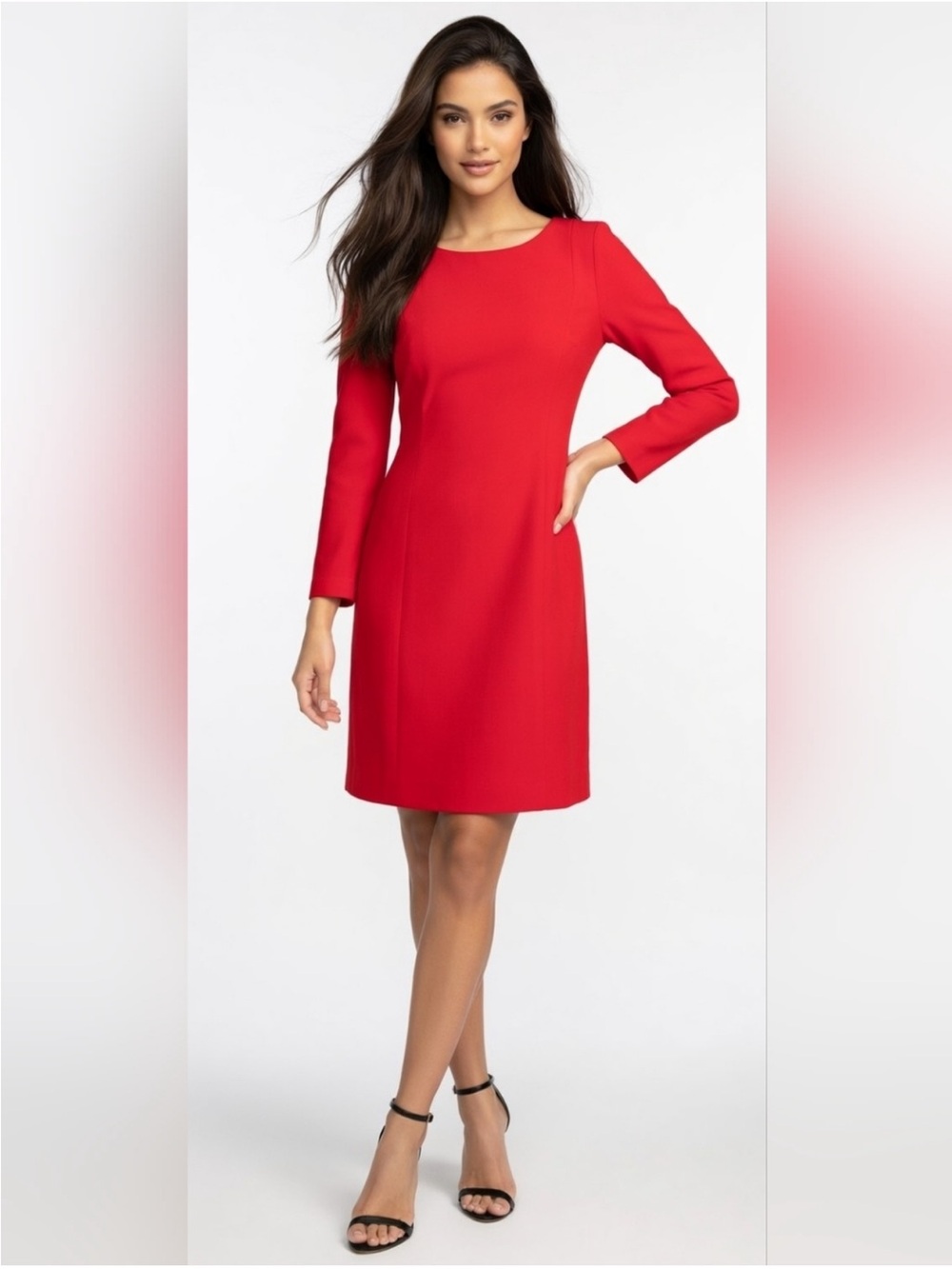 J. Crew Red Ponte Shift Dress - Picture 2 of 9